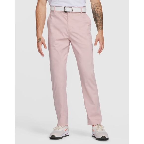 Nike Men's Dri-FIT Slim-Fit Golf Chino Pants Pink Size 38W 32L 38x32 New - Picture 1 of 9